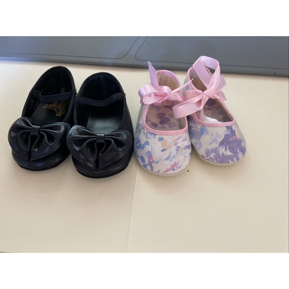 Vintage Baby Girl Baby Deer Mary Jane Shoes - Made in USA - Size: 1